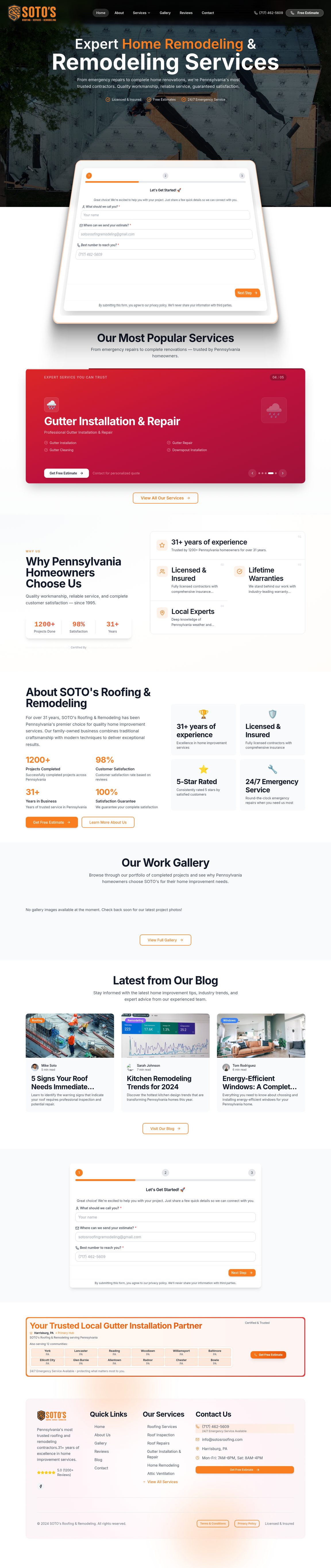 buildwithsotos.com, captured full page and self-scrolling on desktop